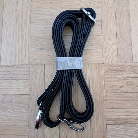 Source Unknown Handbags - Black Shoulder Strap For Purse With Clips Faux Leather Adjustable